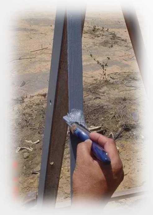 Preparación de superficie en estructura galvanizada.